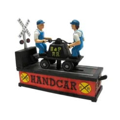 Design Toscano Railroad Handcar Collectors' Die Cast Iron Mechanical Coin Bank -Design Toscano GUEST f84696e2 b4dd 4718 8c47 b9e51ee371fb