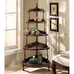Design Toscano 28 Design Toscano Five-tiered Edwardian Corner Shelf