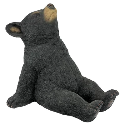 Design Toscano Catching Rays Bear Cub Statue - Black 3 Design Toscano Catching Rays Bear Cub Statue - Black