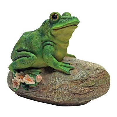 Design Toscano Thurston, The Frog, Garden Rock Sitting Toad Statue - Multicolored 3 Design Toscano Thurston, The Frog, Garden Rock Sitting Toad Statue - Multicolored