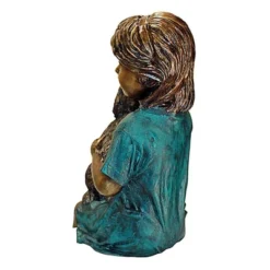 Design Toscano Puppy Kisses, Sitting Girl Cast Bronze Garden Statue -Design Toscano GUEST fc832bfc 5fa7 400f b3cf 47a98f548246