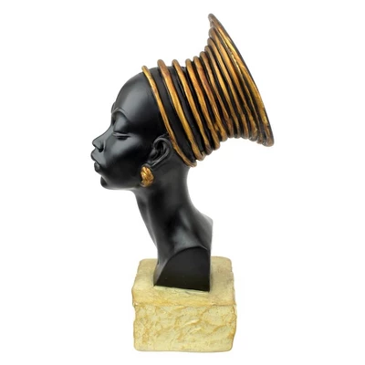 Design Toscano Nubian Kandake Sculptural Bust 5 Design Toscano Nubian Kandake Sculptural Bust - Image 3